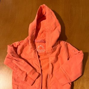 Primary coral girls 12-18 month zip up hoodie